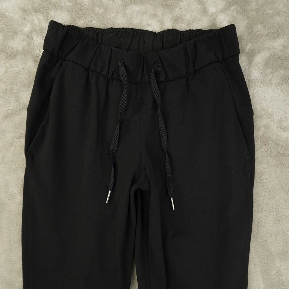 Lululemon On The Fly 7/8 Ankle Pants Size 2 Yoga Workout Black‎ Pockets Luxtreme